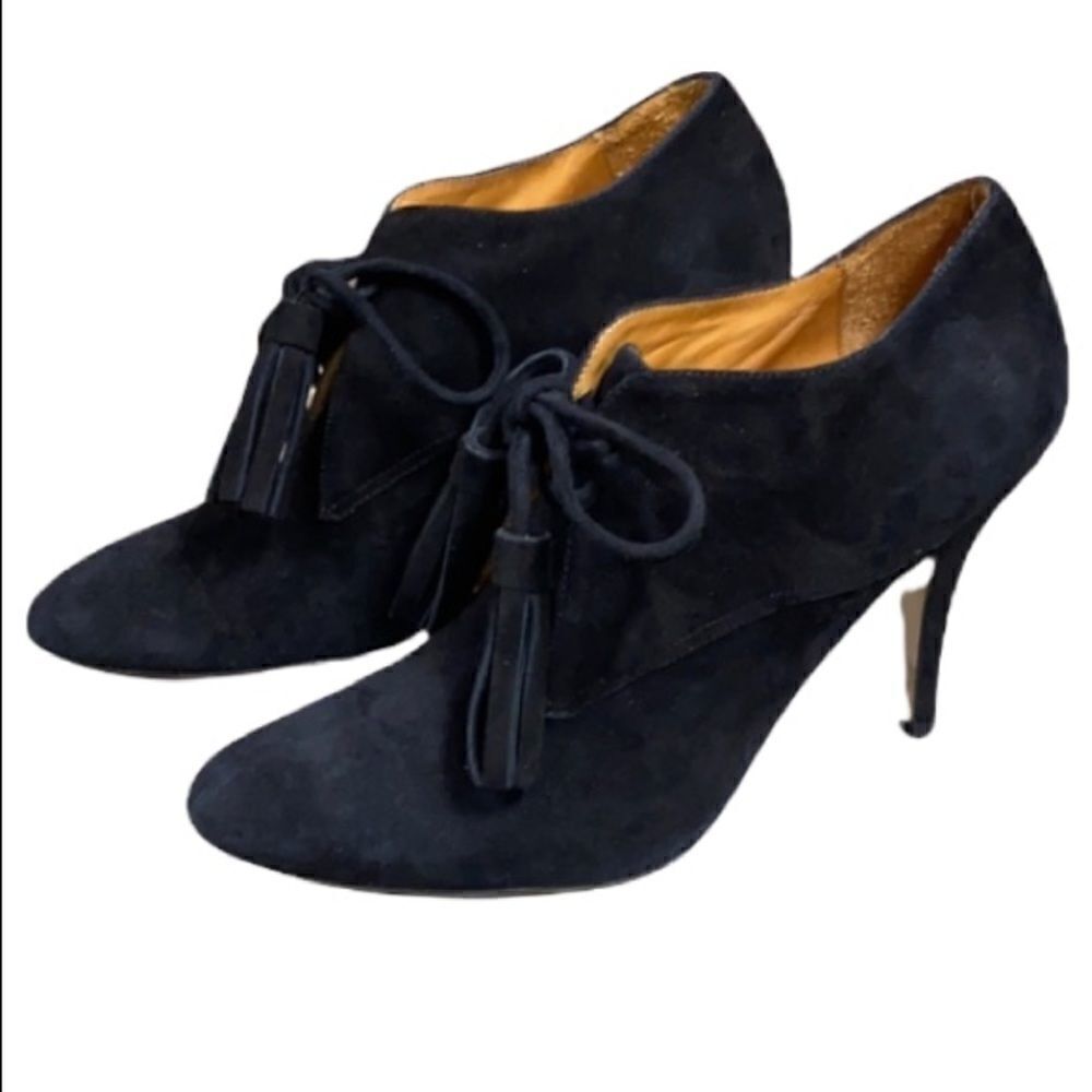 Bettye Muller Roxy Suede Black Heeled Bootie Size 37